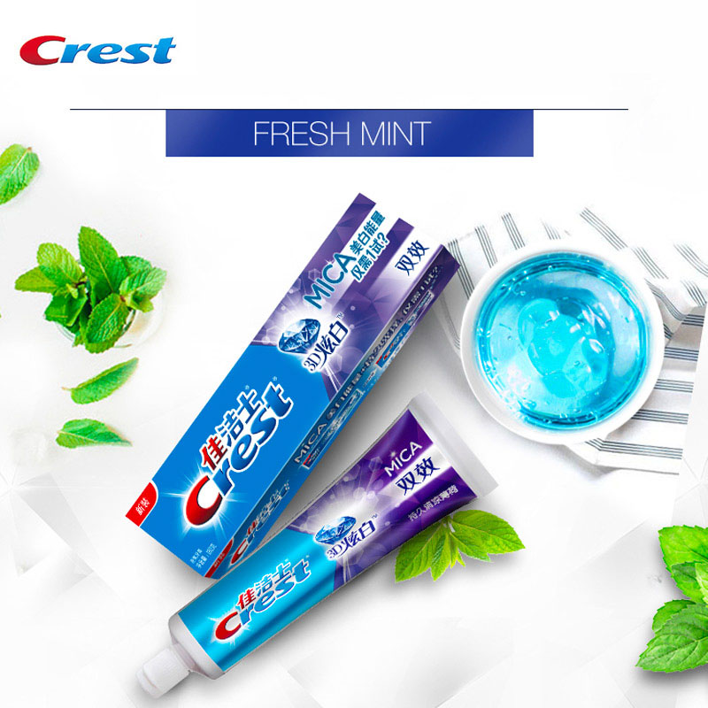 Teeth Whitening Paste - Crest 3D MICA ยาสีฟันฟลูออไรด์ฟอกสีฟัน Double Effect