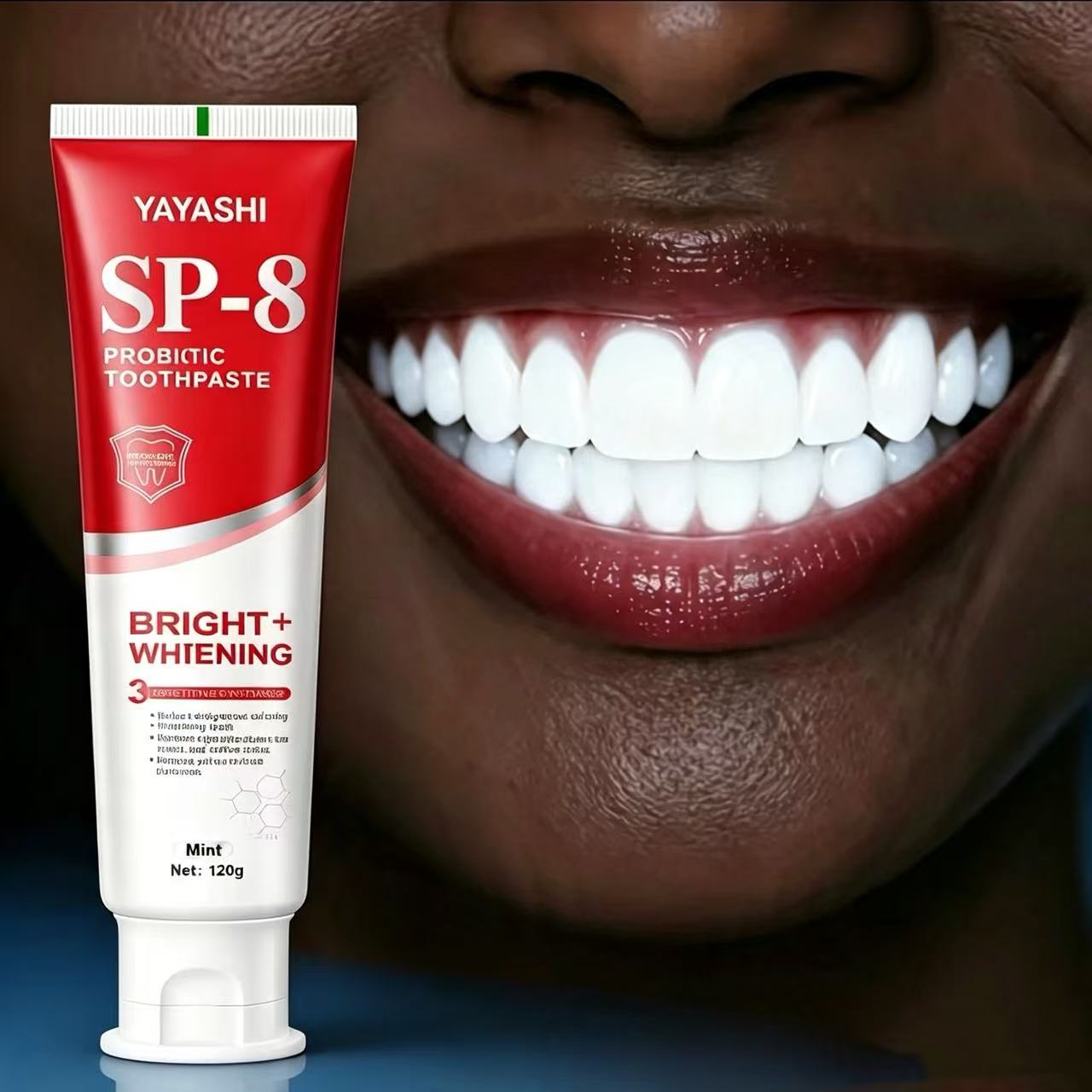 Teeth Whitening Cream - ยาสีฟัน YAYASHI SP-8 โปรไบโอติก ช่วยฟันขาว ขจัดคราบ