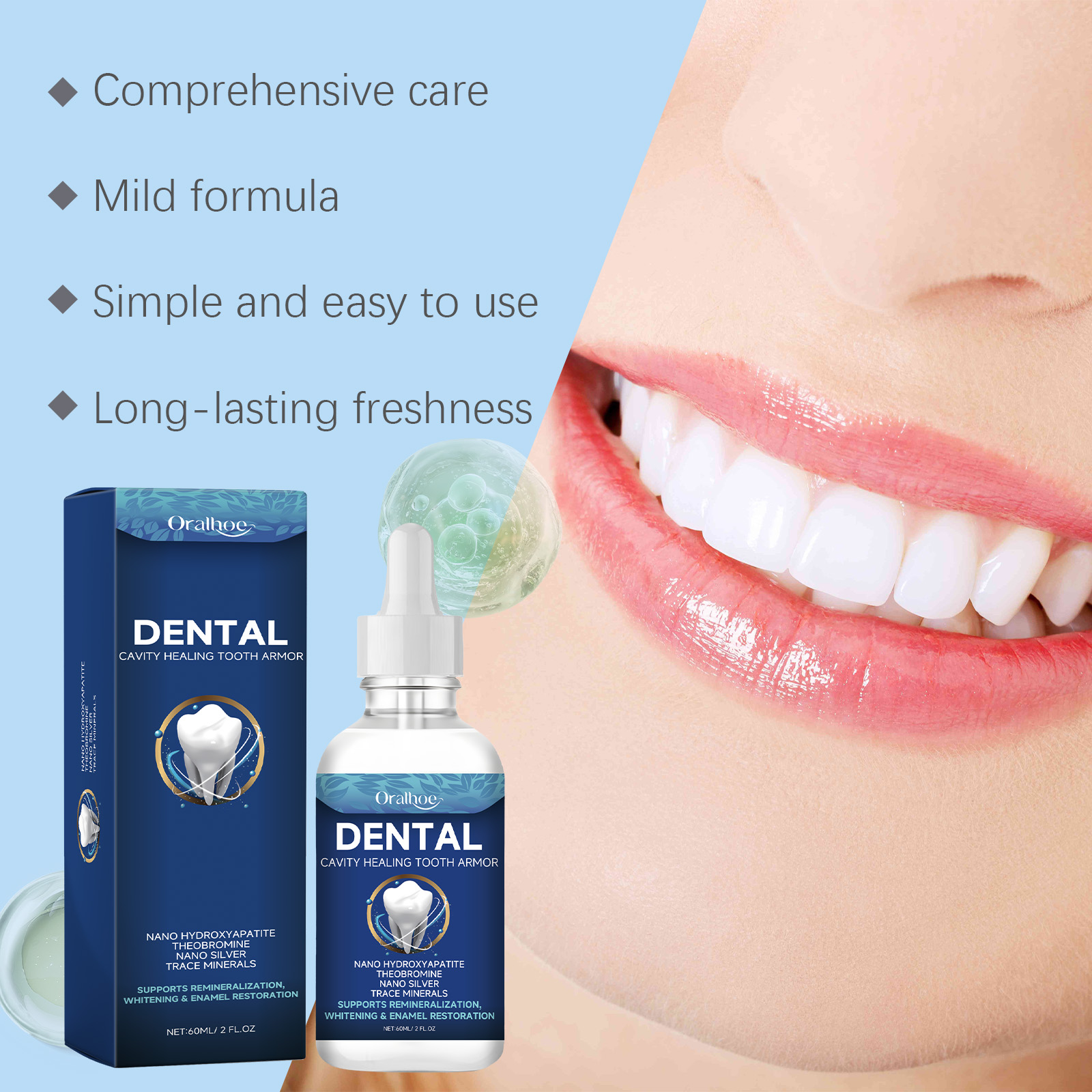 เซรั่มฟอกฟันขาว Oralhoe ขจัดคร - Teeth Whitening Gum บทวิจารณ์และราคา