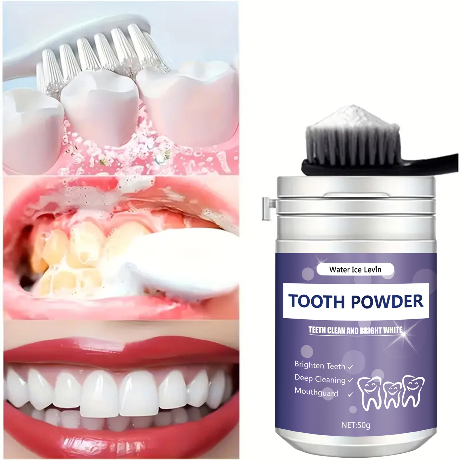 ผงฟันมุก ลมหายใจสดชื่น ฟัน ผงท - Teeth Whitening Paste บทวิจารณ์และราคา