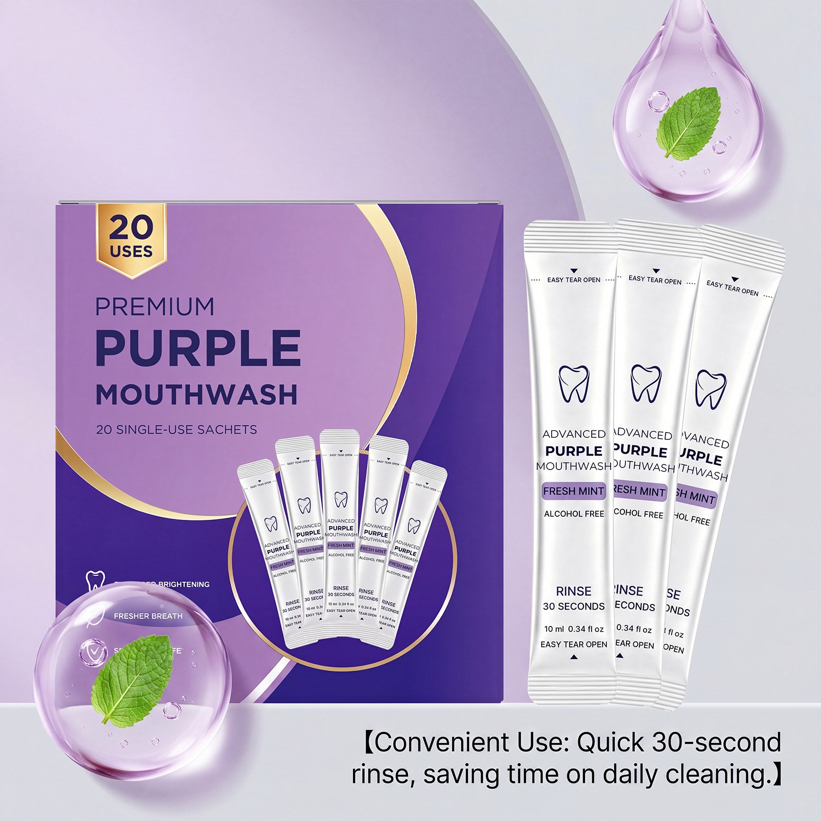 แพ็ค 20/40 ชิ้น น้ำยาบ้วนปากสี - Teeth Whitening Gum บทวิจารณ์และราคา