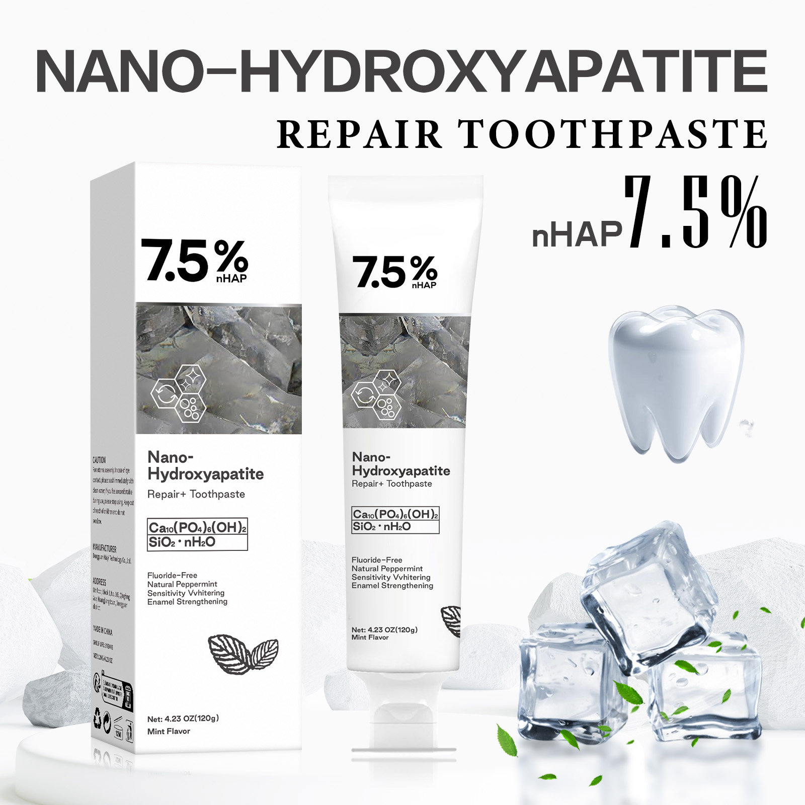ยาสีฟันนาโนไฮดรอกซีอะพาไทต์ ขจ - Teeth Whitening Cream บทวิจารณ์และราคา