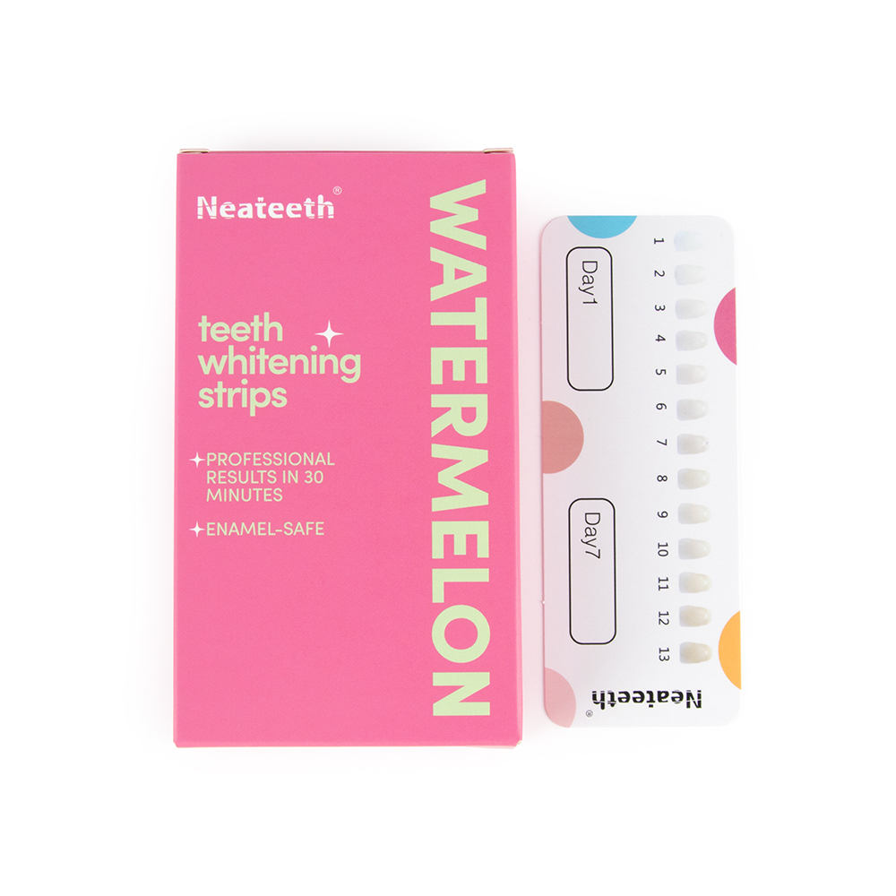 แผ่นฟอกสีฟันแบบผลไม้  รักษาฟัน - Teeth Whitening Logo บทวิจารณ์และราคา