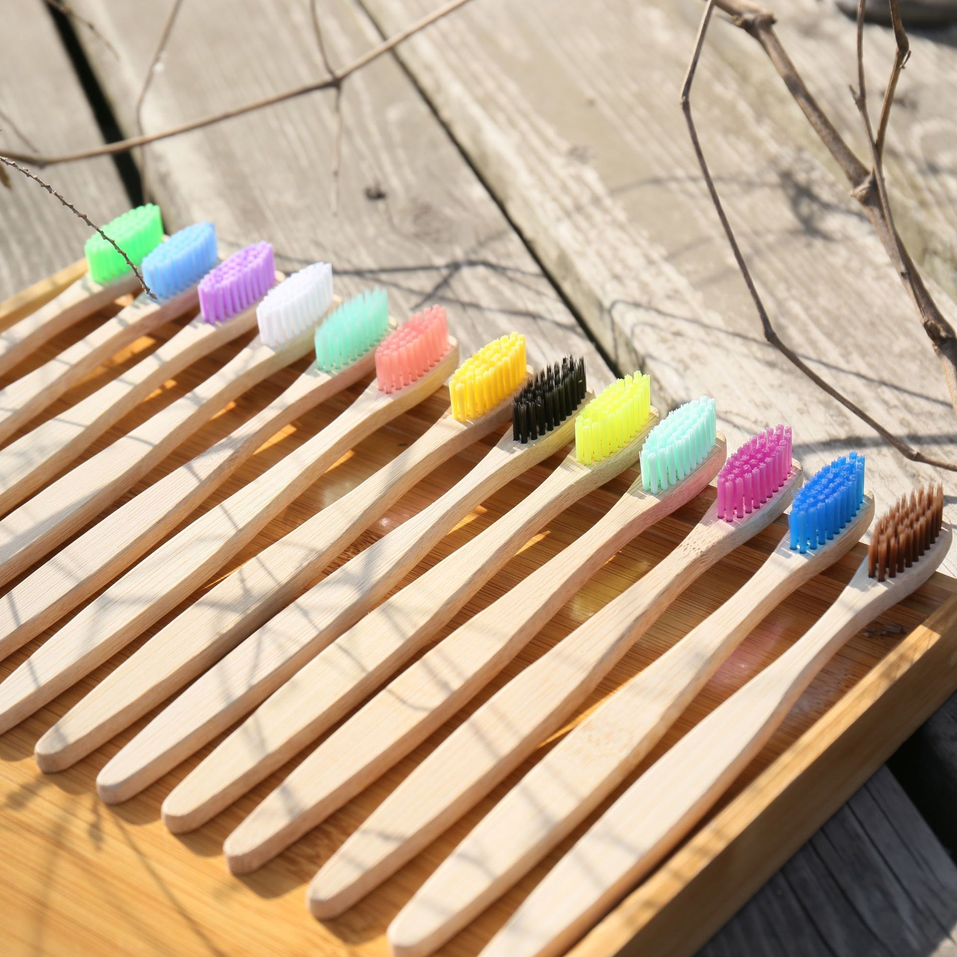 100 ชิ้นที่มีสีสันชุดแปรงสีฟัน - Teeth Whitening Logo บทวิจารณ์และราคา