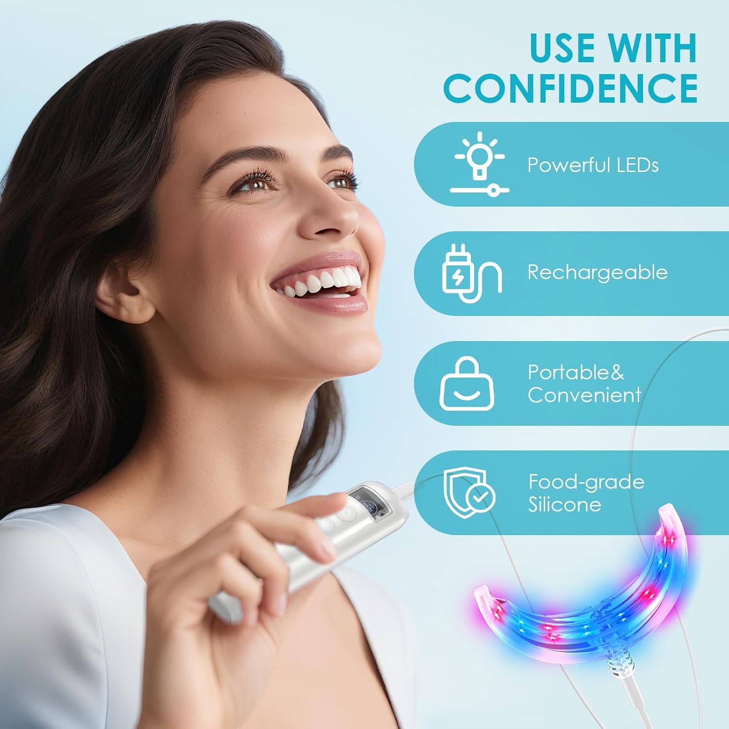 เครื่องเร่งฟอกสีฟัน 16 LED แสง - Teeth Whitening Gum บทวิจารณ์และราคา