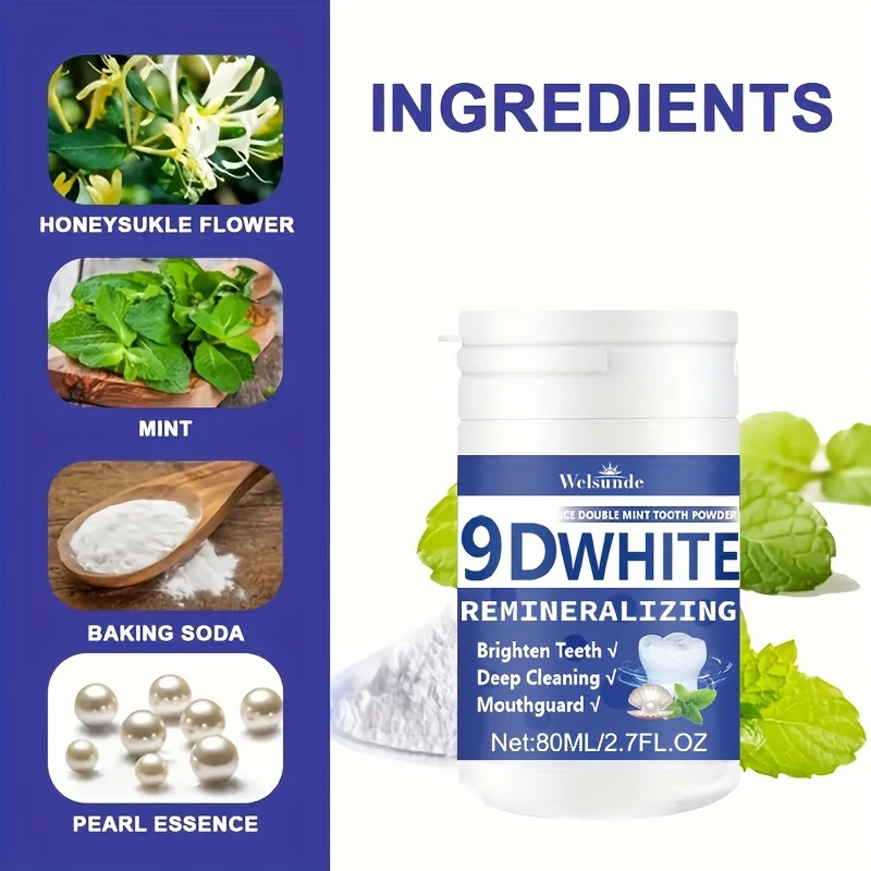 ผงฟันขาว 9D ไวท์ รีมิเนอรัลไลซ - Teeth Whitening Flash บทวิจารณ์และราคา