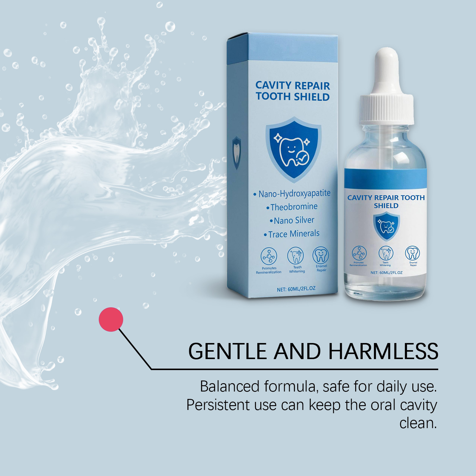 น้ำยาขัดฟันขาว 60 มล. ซ่อมแซมฟ - Teeth Whitening Products บทวิจารณ์และราคา