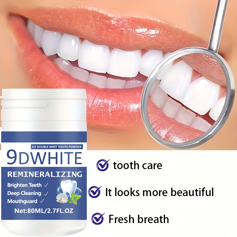 ผงฟอกสีฟัน 9D สีม่วง 80 มล. ผง - Teeth Whitening Free บทวิจารณ์และราคา