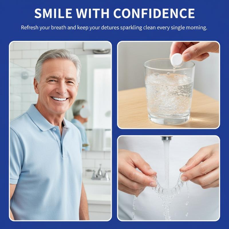 เม็ดทำความสะอาดฟันปลอมสำหรับกา - Teeth Whitening Free บทวิจารณ์และราคา