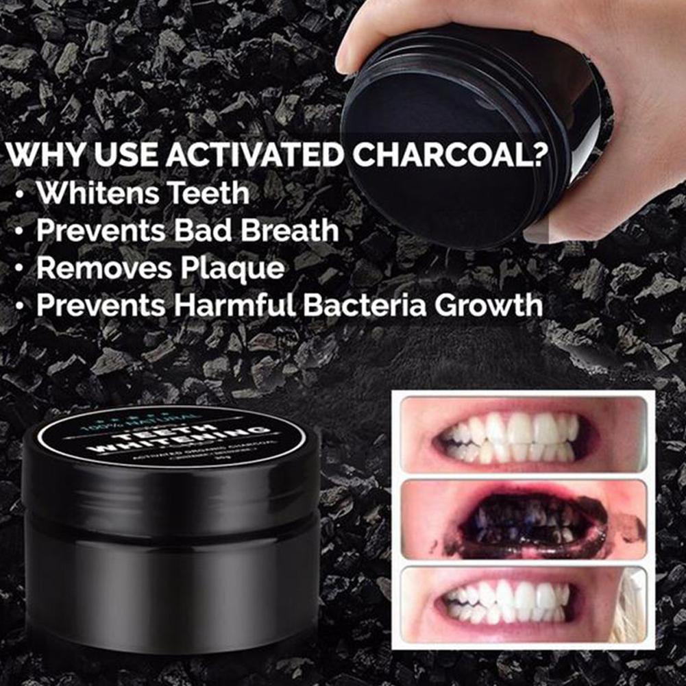 ผงถ่านกะทิและถ่านไม้ไผ่สำหรับฟ - Teeth Whitening Activated Organic Charcoal บทวิจารณ์และราคา