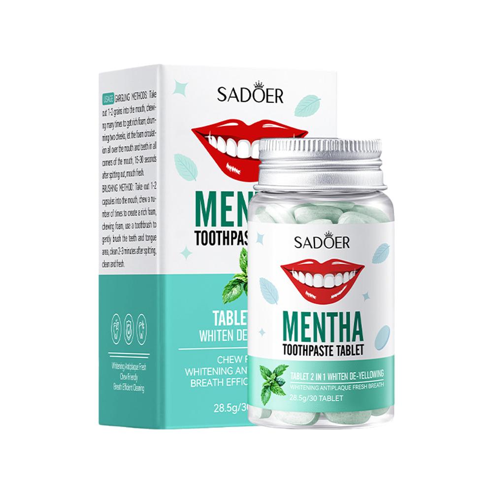 Mint Solid ยาสีฟันเม็ด Mint รส - Teeth Whitening Cream บทวิจารณ์และราคา